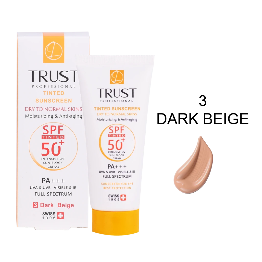 کرم ضد آفتاب رنگی و ضد پیری بژ تیره (پوست خشک تا نرمال) (2024) - Image 1